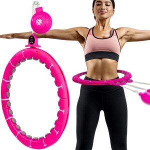 HULA HOP SU MASAŽUOKLIU, SVORIU IR SKAITIKLIU FUKSJOS SPALVOS ENERO FIT 1074511 - Image 9