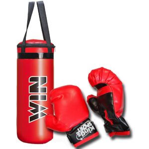 ENERO JUNIOR BOKSO RINKINYS TRENIRUOČIŲ MAIŠAS 22,5x15x38,5CM IR PIRŠTINĖS 1017631