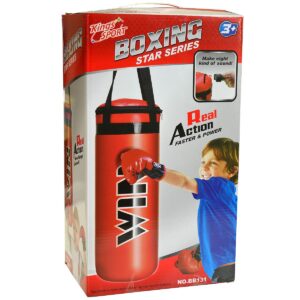 ENERO JUNIOR BOKSO RINKINYS TRENIRUOČIŲ MAIŠAS 22,5x15x38,5CM IR PIRŠTINĖS 1017631 - Image 5