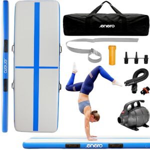 AIR TRACK GIMNASTIKOS ČIUŽINYS AKROBATIKOS TAKELIS 300X100X15CM ELEKTRINĖ POMPA MĖLYNAS 1078984 - Image 7