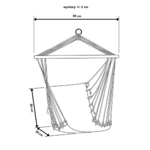 BRAZILIŠKAS KABANTIS KRĖSLAS HAMAKAS 100x50CM NATŪRALUS SU ĮSIŪTA PAGALVE RUGIAGĖLIŲ MĖLYNAS 1013428 1013428 - Image 8