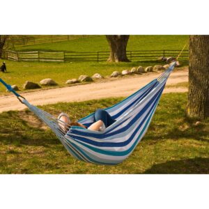 DVIVIETIS SODO HAMAKAS XXL 250x150CM SU DĖKLU MĖLYNAS 1021171 1021171 - Image 10