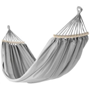 DVIVIETIS SODO HAMAKAS LUXE XXL 250x150CM SU SKERSINIU IR DĖKLU PILKAS 1031170 1031170 - Image 5