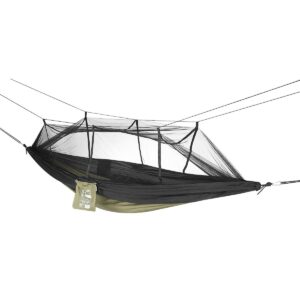 TURISTINIS HAMAKAS 2 ASMENŲ 270X140CM SU TINKLELIU NUO UODŲ ŽALIAS 1031415