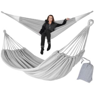 DVIEJŲ VIETŲ SODAS HAMAKAS 200X150CM SU DĖKLU PILKAS 1039053 1039053