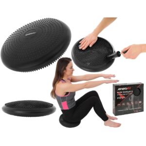 SENSOMOTORINIS BALANSINIS DISKAS SU POMPA 33CM JUODAS ENERO FIT 1016689