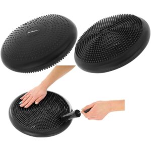 SENSOMOTORINIS BALANSINIS DISKAS SU POMPA 33CM JUODAS ENERO FIT 1016689 - Image 4