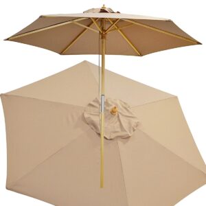 MEDINIS SODOS SKĖTIS 250CM SULANKSTOMAS SMĖLIO SPALVOS 931250
