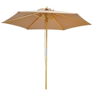 MEDINIS SODOS SKĖTIS 250CM SULANKSTOMAS SMĖLIO SPALVOS 931250 - Image 2