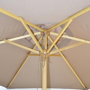 MEDINIS SODOS SKĖTIS 250CM SULANKSTOMAS SMĖLIO SPALVOS 931250 - Image 4