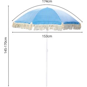 PAPLŪDIMIO IR SODO SKĖTIS SU KUTAIS 174CM MĖLYNAS 1073774 - Image 5