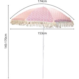 PAPLŪDIMIO IR SODO SKĖTIS SU KUTAIS 174CM RAUDONAS 1073804 - Image 5