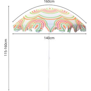PAPLŪDIMIO IR SODO SKĖTIS 160CM ORANŽINIS ŽALIAS 1073811 - Image 4
