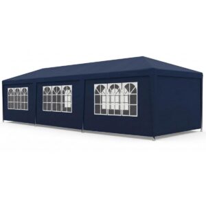 SODO PAVILJONAS CATERING PALAPINĖ PE 9x3M + 8 SIENELĖS TAMSIAI MĖLYNAS 1055107 - Image 2