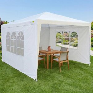 PAVĖSINĖ SODO PALAPINĖ 3X4X2.5M BALTA SASKA GARDEN 1067841 - Image 4