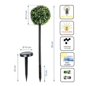 SAULĖS ENERGIJA VEIKIANČIŲ ŠVIESTUVŲ RINKINYS, 3 BUKMEDŽIO RUTULIAI, 27 LED 1039985 - Image 7