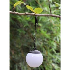 PLASTIKINĖ SAULĖS ENERGIJA ĮKRAUNAMA KABINAMA LEMPA-RUTULYS SU SPAUSTUKU 10X30CM 1057170 - Image 3
