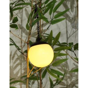 PLASTIKINĖ SAULĖS ENERGIJA ĮKRAUNAMA KABINAMA LEMPA-RUTULYS SU SPAUSTUKU 10X30CM 1057170 - Image 4