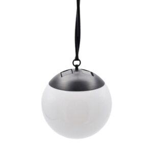 PLASTIKINĖ SAULĖS ENERGIJA ĮKRAUNAMA KABINAMA LEMPA-RUTULYS SU SPAUSTUKU 10X30CM 1057170 - Image 5