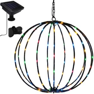 SAULĖS ENERGIJA ĮKRAUNAMAS PAKABINAMAS ŠVIEČIANTIS RUTULYS 30CM 120 LED DAUGIASPALVIS 1074603