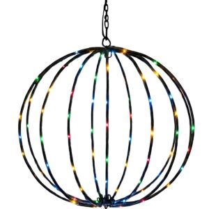 SAULĖS ENERGIJA ĮKRAUNAMAS PAKABINAMAS ŠVIEČIANTIS RUTULYS 30CM 120 LED DAUGIASPALVIS 1074603 - Image 2