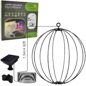 SAULĖS ENERGIJA ĮKRAUNAMAS PAKABINAMAS ŠVIEČIANTIS RUTULYS 30CM 120 LED DAUGIASPALVIS 1074603 - Image 3