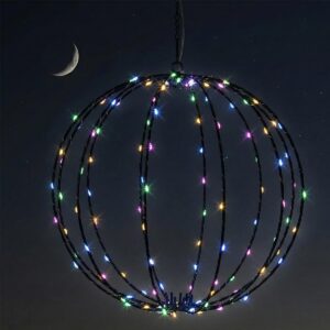 SAULĖS ENERGIJA ĮKRAUNAMAS PAKABINAMAS ŠVIEČIANTIS RUTULYS 30CM 120 LED DAUGIASPALVIS 1074603 - Image 7