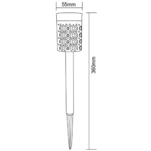 SAULĖS ENERGIJOS LED ŽIBINTAS SU UGNIES EFEKTU 5.5X36CM 6 LED 1053240 - Image 4