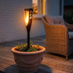 SAULĖS ENERGIJOS LED ŠVIESTUVAS FAKELAS 7,5x7,5x65CM 1077451 - Image 7