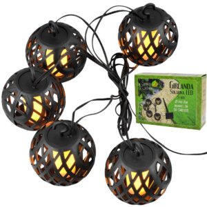 SAULĖS ENERGIJOS LEMPA UGNIES RUTULIAI 7CM 5VNT. 1032122