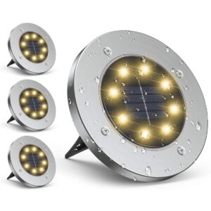 SAULĖS ENERGIJOS LED ŠVIESTUVAS 8 SMD LED, ĮKRAMDOMAS Į GRUNTĄ, RINKINYS 4 VNT. 1039923