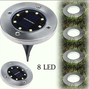 SAULĖS ENERGIJOS LED ŠVIESTUVAS 8 SMD LED, ĮKRAMDOMAS Į GRUNTĄ, RINKINYS 4 VNT. 1039923 - Image 7