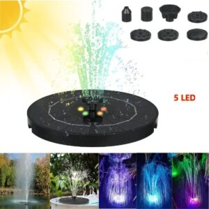 SAULĖS ENERGIJA VEIKIANTIS FONTANO ŠVIESTUVAS TVENKINIUI 5 LED AUTOMATINIS 1046846 - Image 7