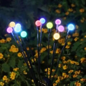SAULĖS ENERGIJA VEIKIANTIS ŠVIEČIANTIS SODO PAPUOŠIMAS VĖJYJE SIŪBUOJANTYS SPALVOTI RUTULIUKAI 6 LED 72CM 1053271 - Image 7