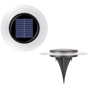 SAULĖS ENERGIJOS DISKINIS ŠVIESTUVAS 28 LED, SKIRTAS SMEIGTI Į GRUNTĄ ARBA TVIRTINTI PRIE SIENOS 1057187