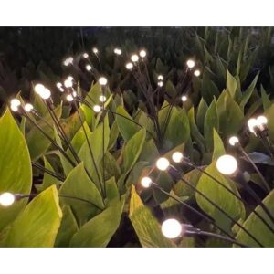 SAULĖS ENERGIJA VEIKIANTIS ŠVIEČIANTIS SODO PAPUOŠIMAS VĖJYJE SIŪBUOJANTYS BALTI RUTULIUKAI 6 LED 72CM 1053264 - Image 6