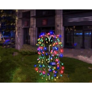 SAULĖS ENERGIJA VEIKIANTIS ŠVIEČIANTIS MEDELIS FEJERVERKAS MULTICOLOR 72CM 120 LED 1067469 - Image 3
