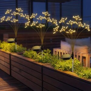 SAULĖS ENERGIJA VEIKIANTIS ŠVIEČIANTIS MEDELIS KIAULPIENĖ FEJERVERKAS 72CM 60 LED 1067506
