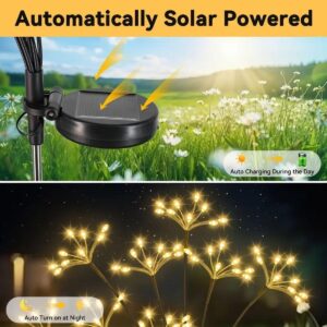 SAULĖS ENERGIJA VEIKIANTIS ŠVIEČIANTIS MEDELIS KIAULPIENĖ FEJERVERKAS 72CM 60 LED 1067506 - Image 2