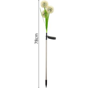 SAULĖS ENERGIJA VEIKIANTIS ŠVIESTUVAS KIAULPIENĖ 48 LED 78CM 1061528 - Image 4
