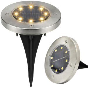 SAULĖS ENERGIJA ĮKRAUNAMAS 8 LED SMD ŠVIESTUVAS ĮSTATOMAS Į ŽEMĘ 1VNT 1077512 - Image 1