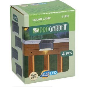 SAULĖS ENERGIJOS LED ŠVIESTUVAS LAIPTŲ TURĖKLAMS 4 VNT. PRO GARDEN 815659 - Image 3