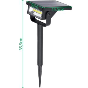 SAULĖS ENERGIJOS PROŽEKTORIUS SU SMAIGU 36 CM 10LED 1078793 - Image 5