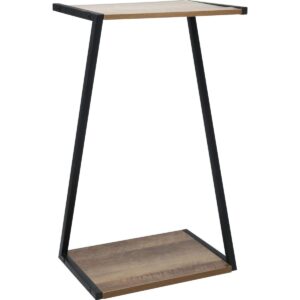 GĖLIŲ STOVAS STALIUKAS GĖLĖMS 2 LYGIAI 29x20x50CM MDF METALAS 596909 - Image 2