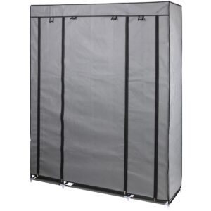 TEKSTILINĖ SPINTA DRABUŽINEI 175x133x43CM TAMSIAI PILKA 28873 1028873 - Image 2