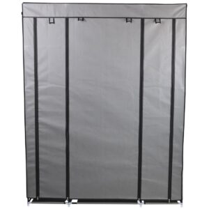 TEKSTILINĖ SPINTA DRABUŽINEI 175x133x43CM TAMSIAI PILKA 28873 1028873 - Image 3