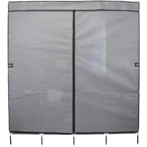TEKSTILINĖ SPINTA DRABUŽINEI 168x45x172CM TAMSIAI PILKA 45238 1045238 - Image 5