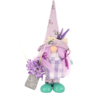 NYKŠTUKAS GNOMAS 25CM SU LEVANDA MERGAITĖ PAVASARINĖ DEKORACIJA 1052458 - Image 2