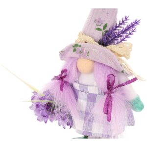 NYKŠTUKAS GNOMAS 25CM SU LEVANDA MERGAITĖ PAVASARINĖ DEKORACIJA 1052458 - Image 4