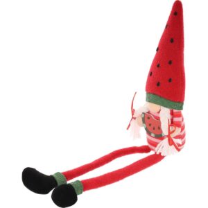 SĖDINTIS NYKŠTUKAS GNOMAS SU ARBŪZU 35CM PAVASARIO DEKORACIJA 1052533 - Image 4